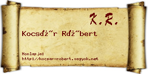 Kocsár Róbert névjegykártya
