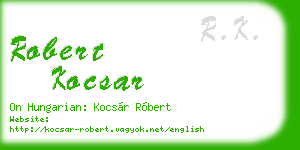 robert kocsar business card
